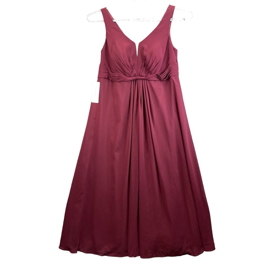 Azazie Gina Women's Dress Custom Size Cabernet - Picture 1 of 9